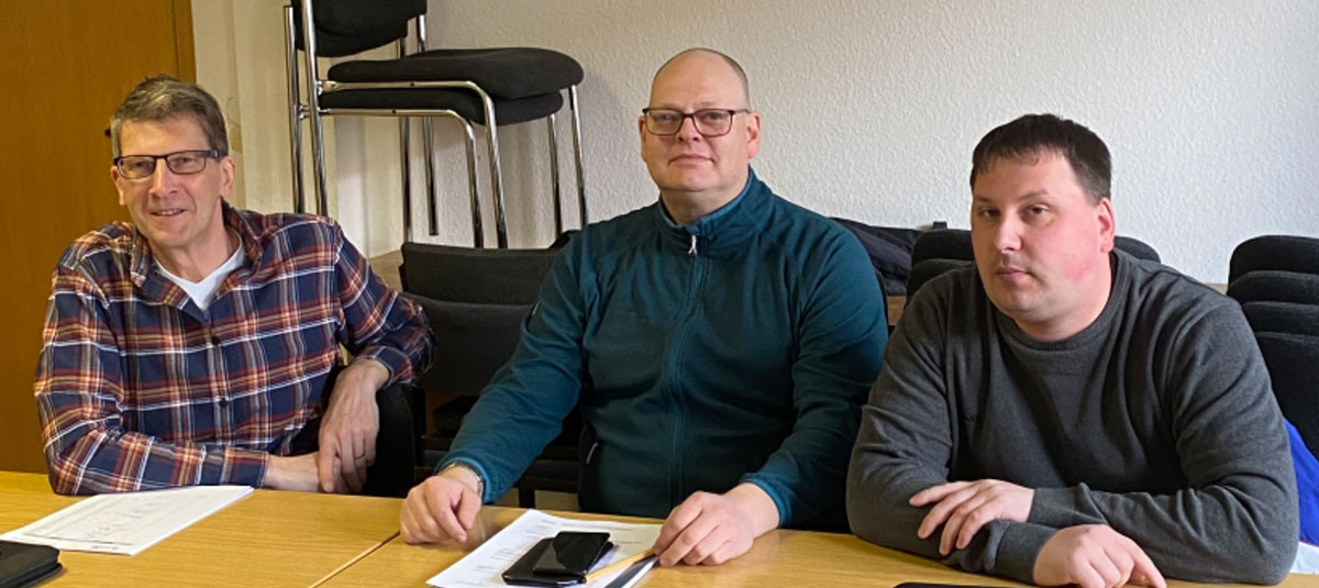 T. Kappei, C. Hergesell und J. Patzschke - der neue MFV-Vorstand ab 2022